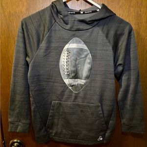 Gray Football Graphic Boys Hoodie